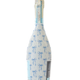 Grandmilleenial Blue Bows Bottle Wrap, La Marca Edition