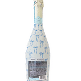 Grandmilleenial Blue Bows Bottle Wrap, La Marca Edition