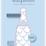 Grandmilleenial Blue Bows Bottle Wrap, La Marca Edition