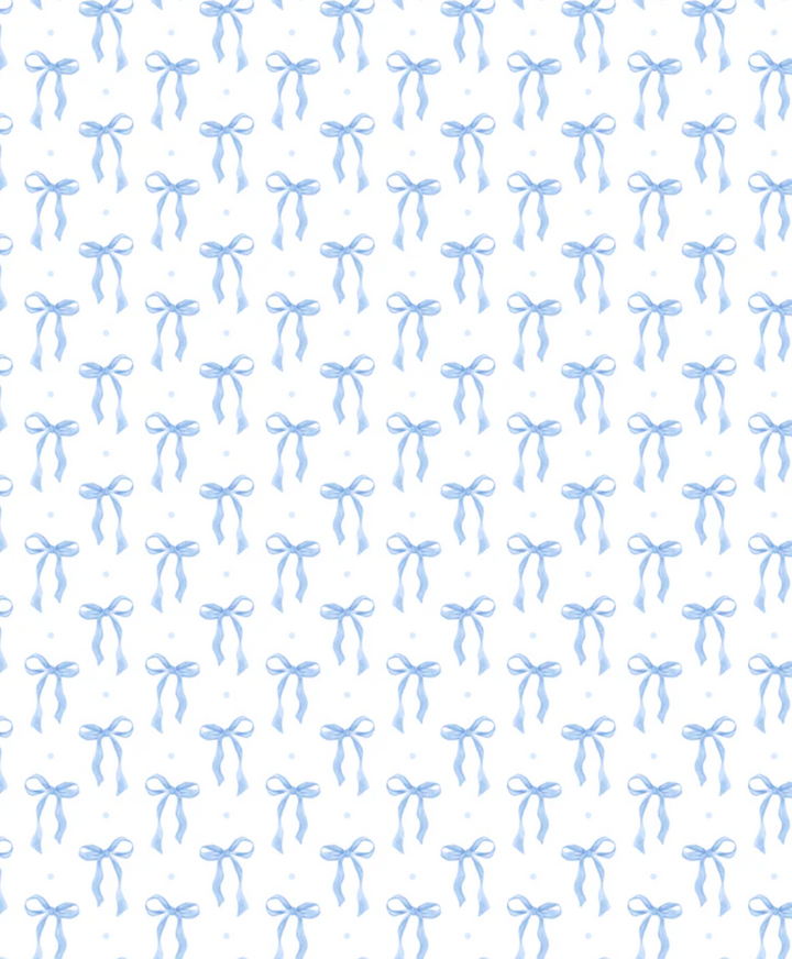 Grandmilleenial Blue Bows Bottle Wrap, La Marca Edition