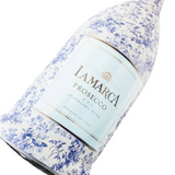 Grandmilleenial Blue Floral Bottle Wrap, La Marca Edition
