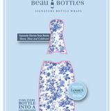 Grandmilleenial Blue Floral Bottle Wrap, La Marca Edition