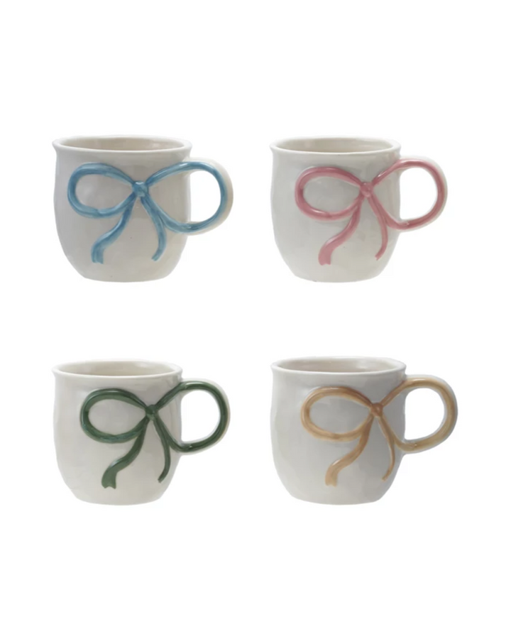 Stoneware Mug with Bow Handle, 18oz