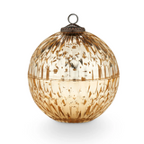 Winter White Mercury Glass Ornament Candle