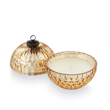 Winter White Mercury Glass Ornament Candle