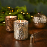 Balsam & Cedar Small Boxed Crackle Glass Candle