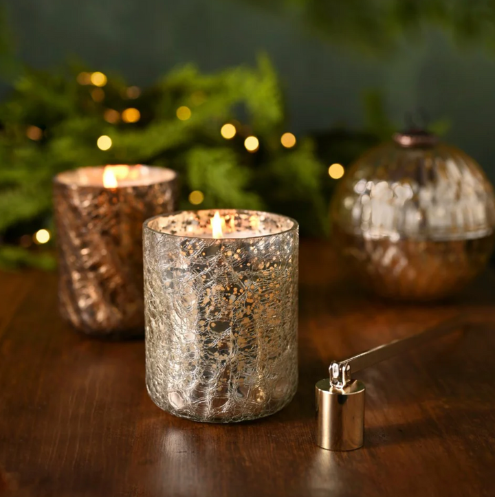 Balsam & Cedar Small Boxed Crackle Glass Candle