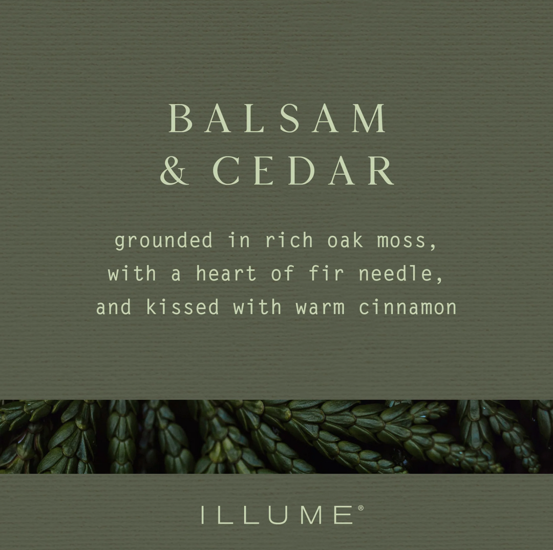 Balsam & Cedar Small Boxed Crackle Glass Candle