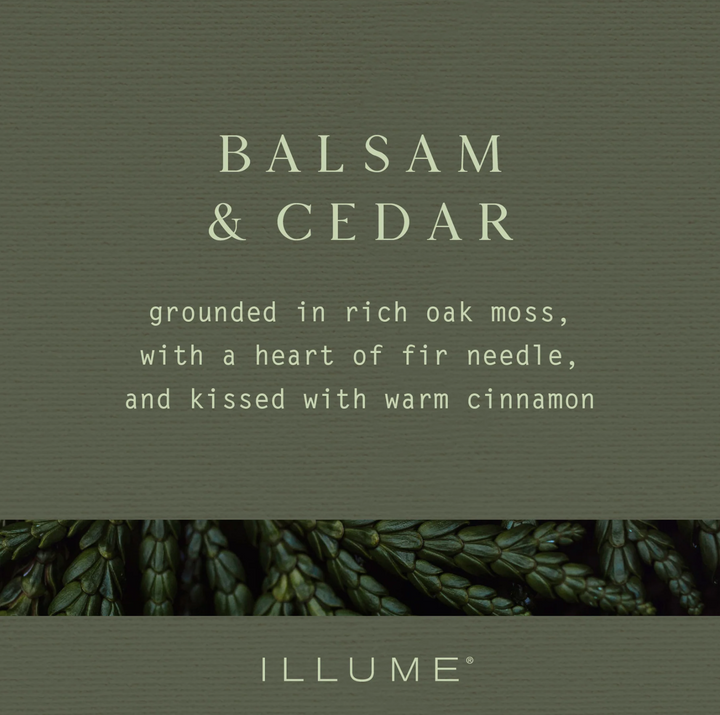 Balsam & Cedar Small Boxed Crackle Glass Candle
