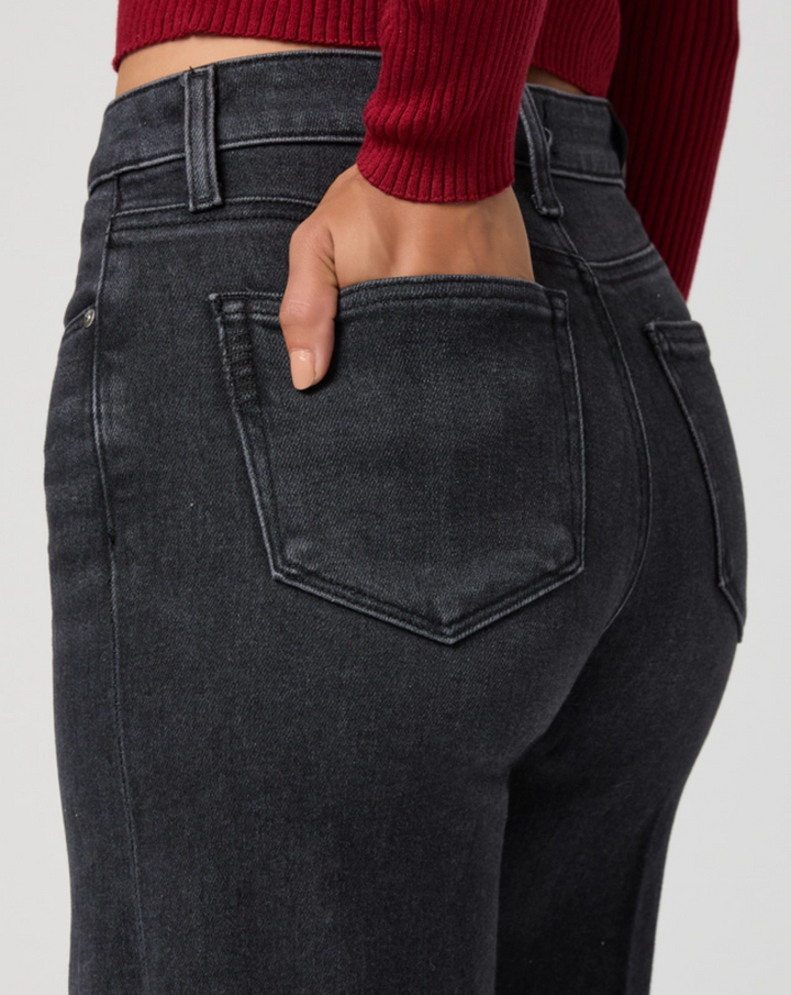 Tatum 32" Wide Leg Jean, Ink Black