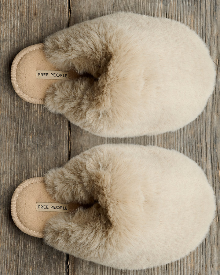 Snowball Slippers, Taupe