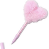 Plush Faux Fur Heart Pen