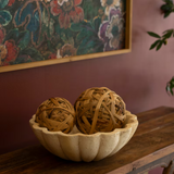 Faux Travertine Ruffled Bowl