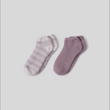 CozyChic® Heathered Stripe Ankle Sock Set, Tea Berry Multi