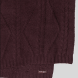 CozyChic® Fisherman Cable Throw, Deep Aubergine