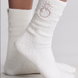 CozyChic® Bridal Sock Set, Pearl/ Teaberry