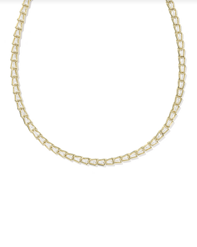 Bella Tennis Necklace, Gold