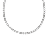 Bella Tennis Necklace, Silver