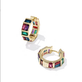 Jamie Huggie Earrings, Gold Multi Mix