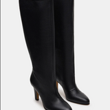 Rizk Leather Knee High Boots, Black