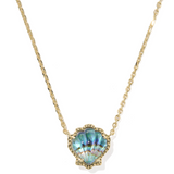 Brynne Shell Short Pendant Necklace, Abalone