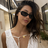 Vibe Check Sunglasses, Black Frame/ Black Polarized Lens