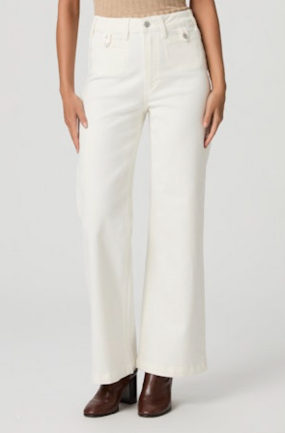 Anessa 31" W/ Rounded Inset Pockets, Tonal Ecru