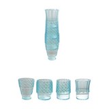 Acrylic Stackable Fish Drinking Glasses, Blue