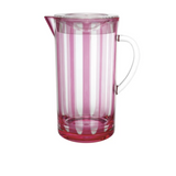 2.5 Quart Acrylic Pitcher with Lid, Purple Stripe