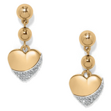 Meridian Petite Heart Wave Post Earrings, Gold