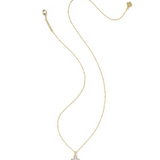 Cross Gold Pendant Necklace, Blush Pink