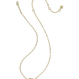 Elisa Luxe Gold Pendant Necklace, Light Blue CZ