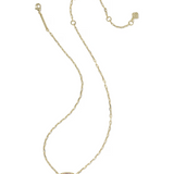 Elisa Luxe Gold Pendant Necklace, Light Pink CZ