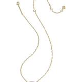Elisa Luxe Gold Pendant Necklace, White CZ