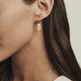 Lee Luxe Gold Drop Earrings, White CZ