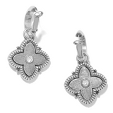 Cathedral Reversible Hoop Earrings, Silver/Gold