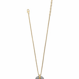 Ferrara Deco Pendant Necklace, Silver/Gold