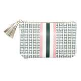 Oil Cloth Pouch, Racer Stripe