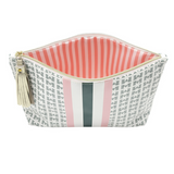 Oil Cloth Pouch, Racer Stripe