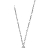 Interlok Love Knot Heart Necklace, Silver