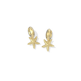 Parker Starfish Huggie Earrings, Gold