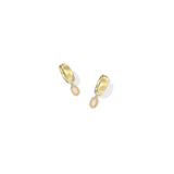 Mini Ellie Wide Huggie Earrings, Light Pink Lab Grown Opal
