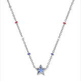 Mini Cassidy Pendant Necklace, Cobalt Blue Illusion