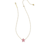 Parker Starfish Pendant Necklace, Bright Pink Mother-Of-Pearl