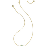 Abbie Medallion Pendant Necklace, Abalone Sea Green Mix