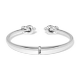 Interlok Single Knot Open Hinge Bangle, Silver