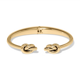 Interlok Single Knot Open Hinge Bangle, Gold