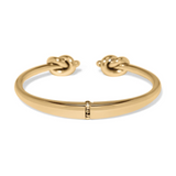 Interlok Single Knot Open Hinge Bangle, Gold