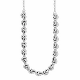 Interlok Single Knot Collar Necklace, Silver