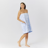 Shower Wrap, Blue Floral